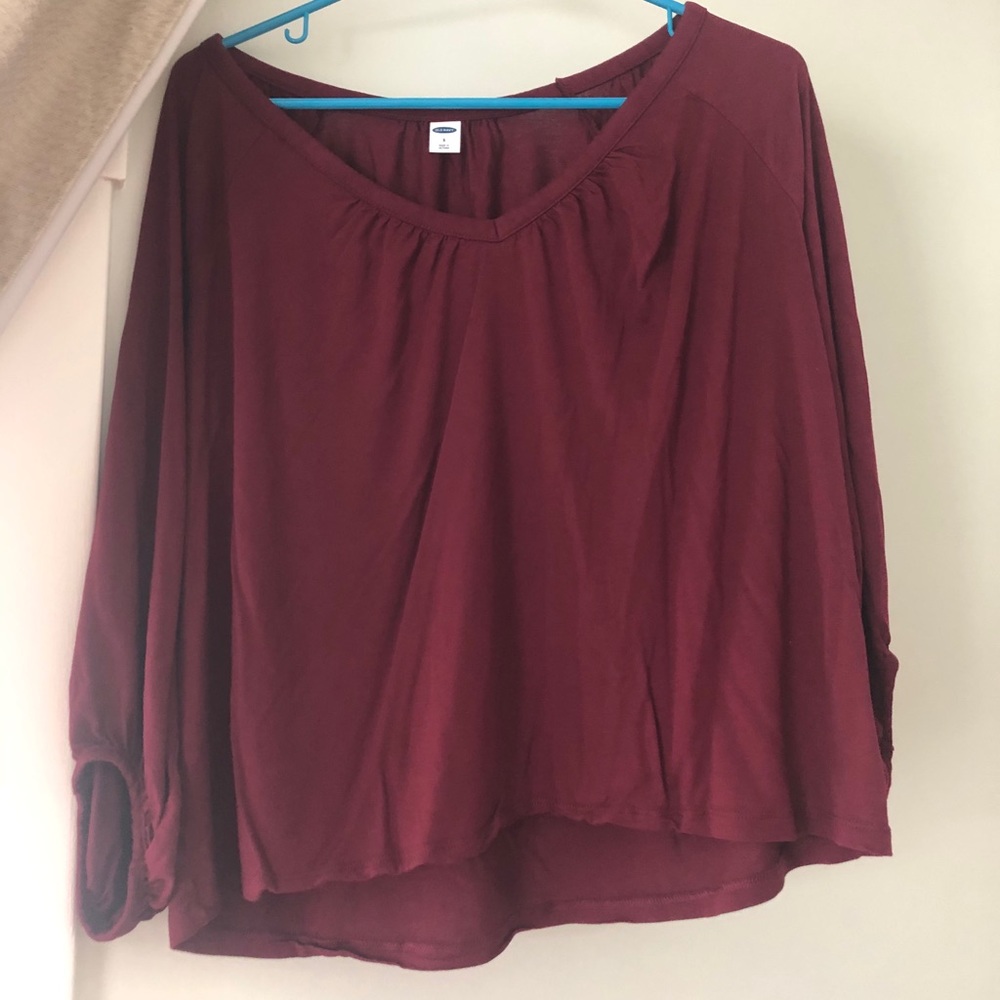 Old Navy Basic 3/4 Length Wine Color